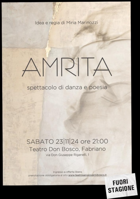 amrita spettacolo di danza e poesia fabriano